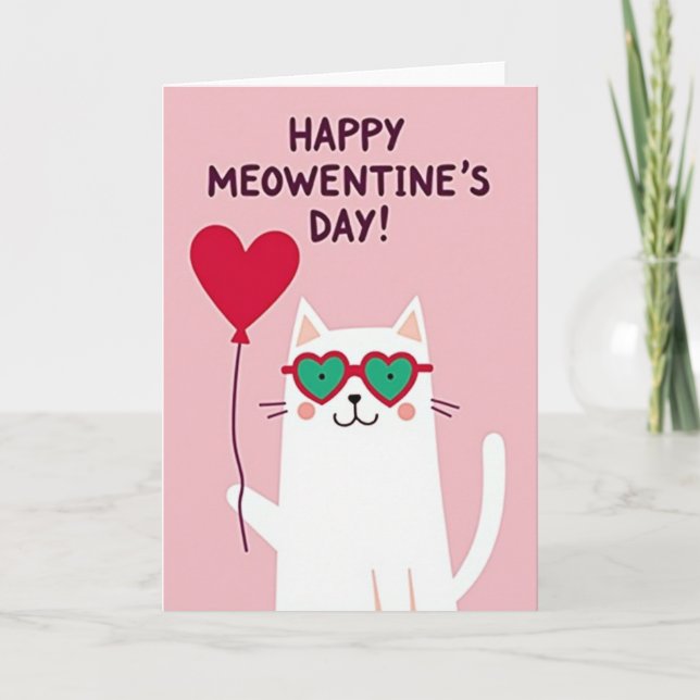 Happy Meowentine Day Card (Front)