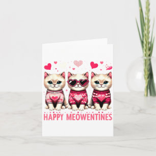Happy Meowentines Cute Valentine Cats Love Funny M Card