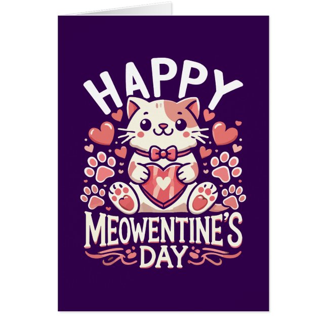 Happy Meowentine's Day - Cute Cat Valentine's Day (Front)