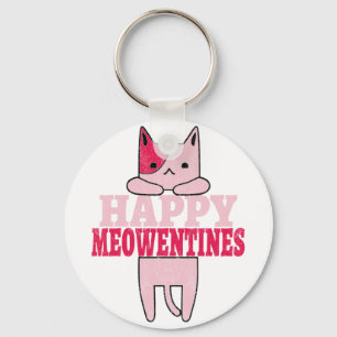 Happy Meowentines Valentine's day gifts for her Keychain