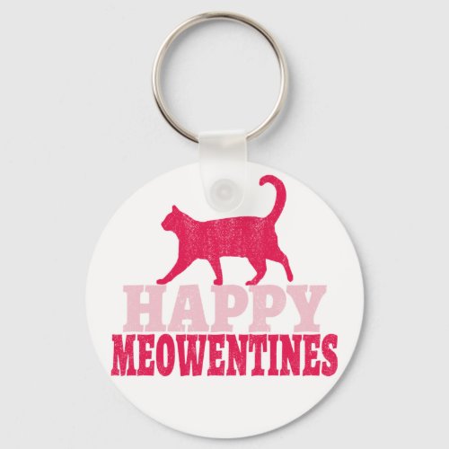 Happy Meowentines  Valentines day gifts for him Keychain
