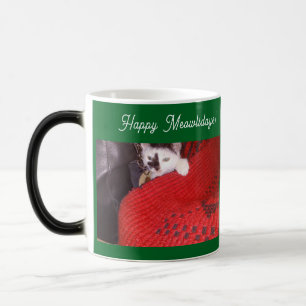 Happy Meowlidays Color Changing Mug ,Cat Lovers