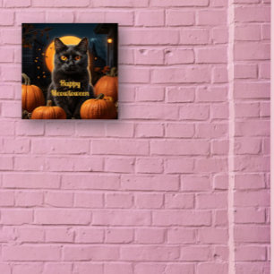 Happy Meowloween Cat Themed Party Poster