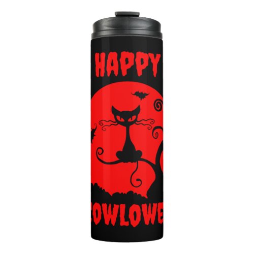 Happy Meowloween _ Halloween Cat Costume T_Shirt Thermal Tumbler