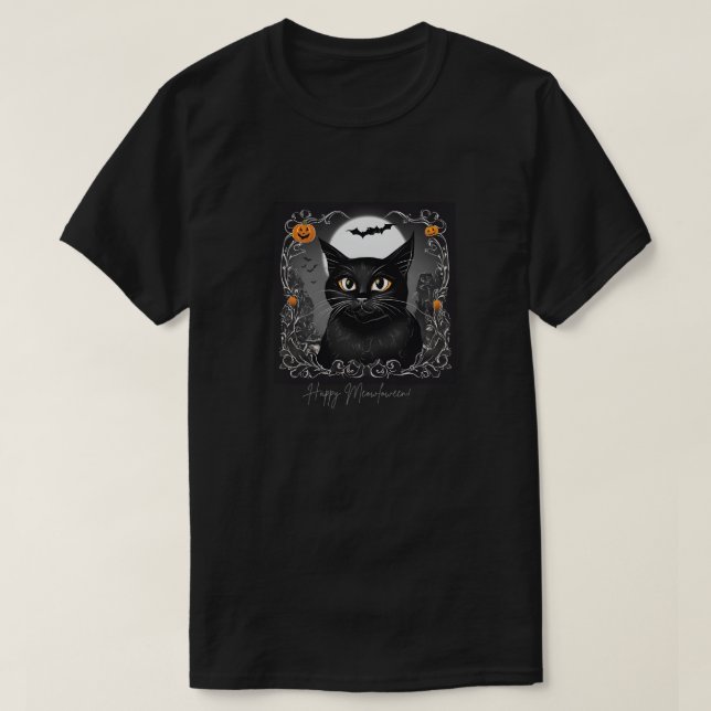 Happy Meowloween! T-Shirt (Design Front)
