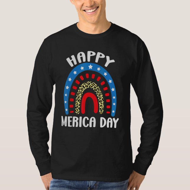 Happy Merica Day 4th Of July T-Shirt (Front)