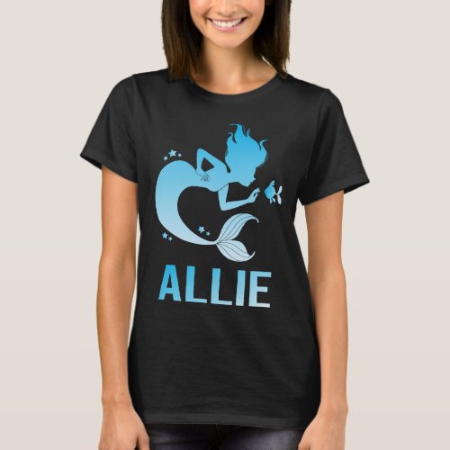 Happy Mermaid _ Allie Name T_Shirt