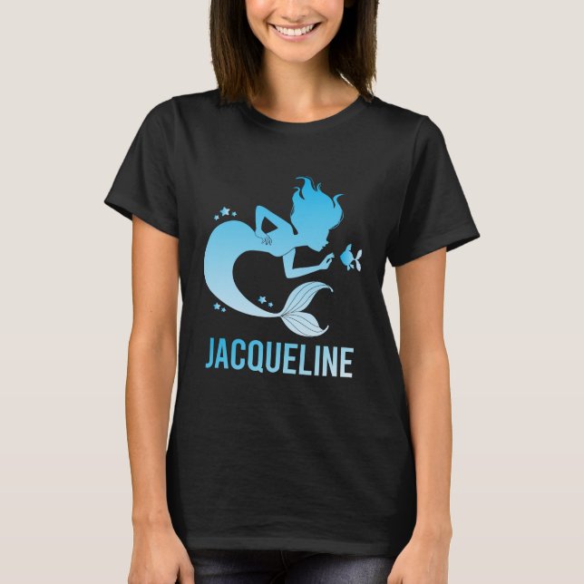 Happy Mermaid - Jacqueline Name T-Shirt (Front)