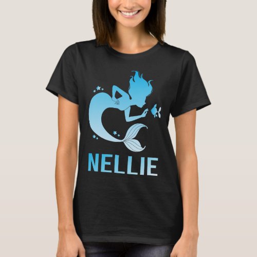 Happy Mermaid _ Nellie Name T_Shirt