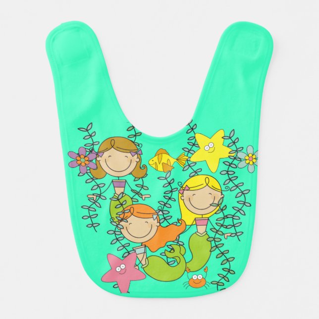 Happy Mermaids Bib (Front)