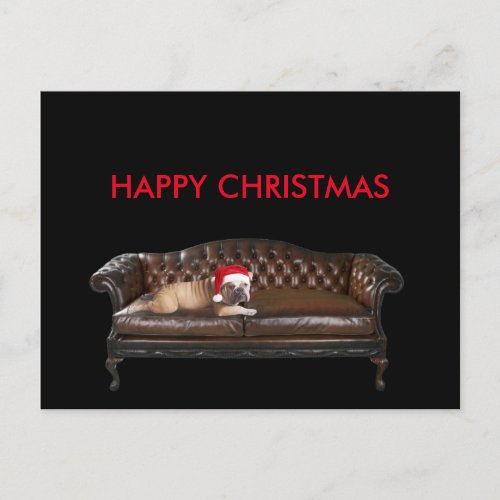 Happy Merry Christmas Funny Ironic Postcard