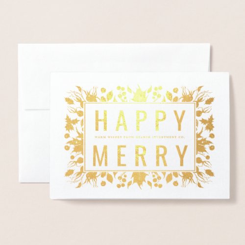 Happy Merry Holiday Foil Card