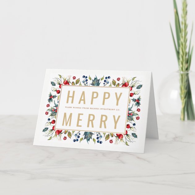 Happy Merry Holiday Greeting Card