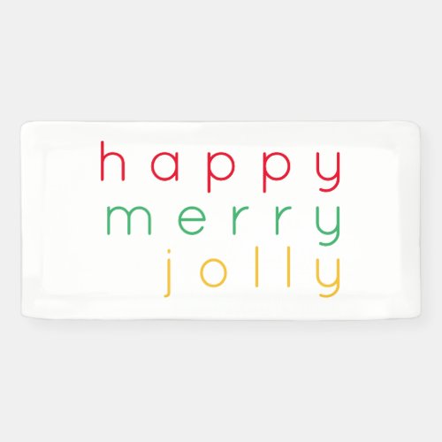 HAPPY MERRY JOLLY 2x1 Banner