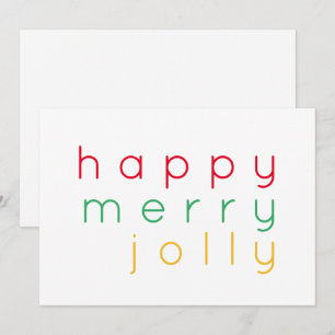 HAPPY MERRY JOLLY 5x7 Flat Card