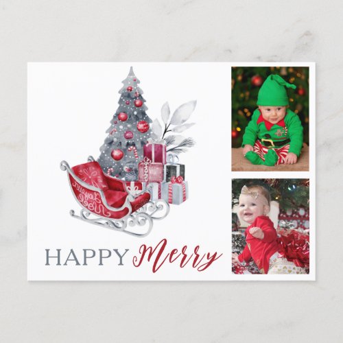 Happy Merry Kids Family Photo Christmas Holiday 