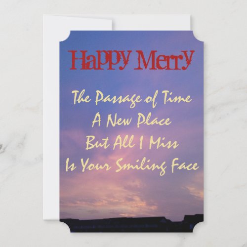 Happy Merry Missing You Card by RoseWrites