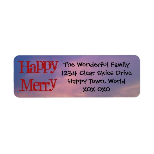 Happy Merry Return Address Labels by RoseWrites