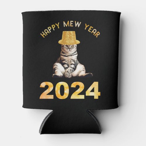 Happy Mew Year 2024 Can Cooler