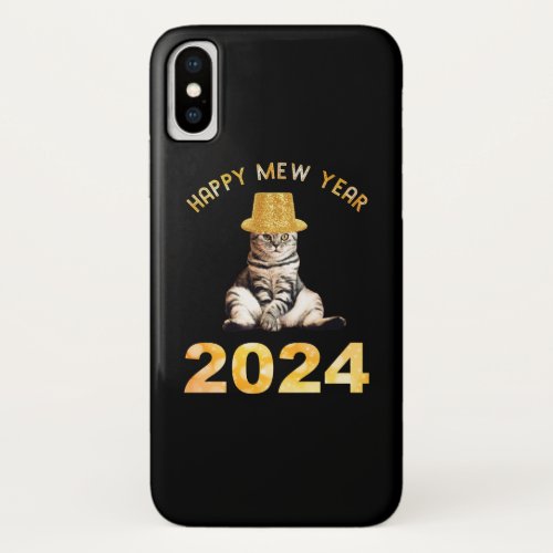 Happy Mew Year 2024 iPhone X Case