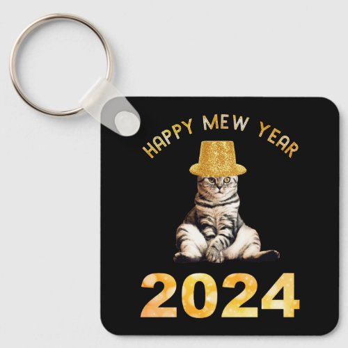 Happy Mew Year 2024 Keychain