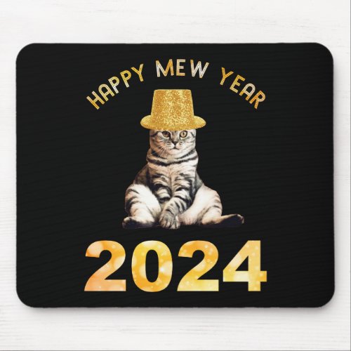 Happy Mew Year 2024 Mouse Pad