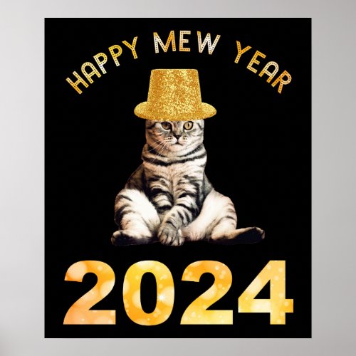 Happy Mew Year 2024 Poster