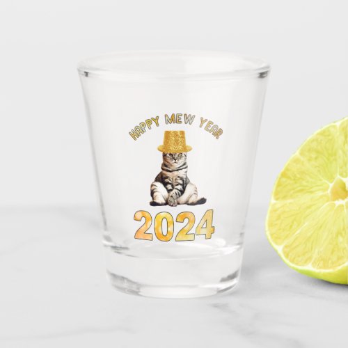 Happy Mew Year 2024 Shot Glass