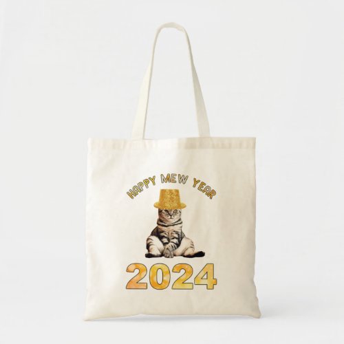 Happy Mew Year 2024 Tote Bag