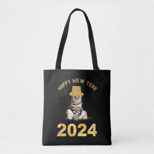 Happy Mew Year 2024 Tote Bag