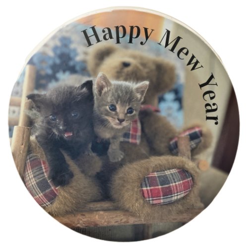 Happy Mew Year Cat Chocolate Covered Oreo Cookies