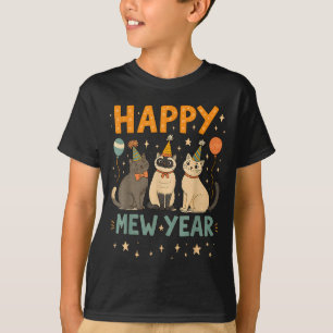Happy Mew Year Cat Party  T-Shirt