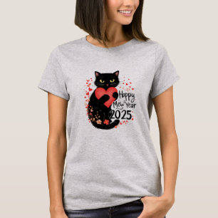 happy mew years funny cat happy new year  T-Shirt