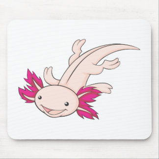 Happy Mexican Axolotl Mouse Pad