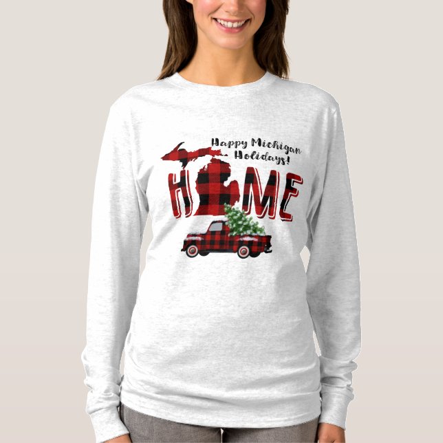 Happy Michigan Holidays! T-Shirt (Front)