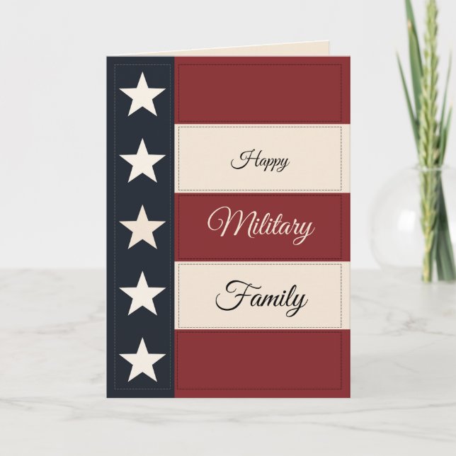 Happy Military Family Card – Personalized Gift (Front)