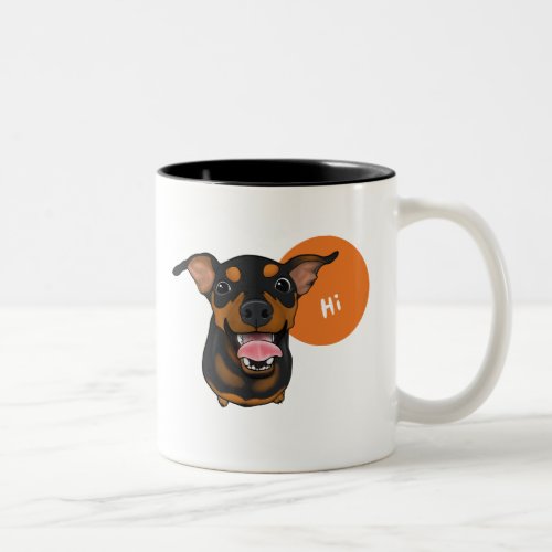 Happy Min Pin Miniature Pinscher Dog Coffee Mug