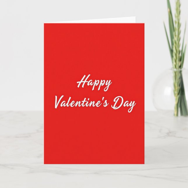 Happy Minimalist Valentines Day Card (Front)