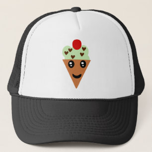 Happy Mint Chocolate Chip Ice Cream Trucker Hat