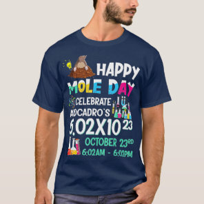 Happy Mole Day October      rd Chemistry Avogadros T-Shirt