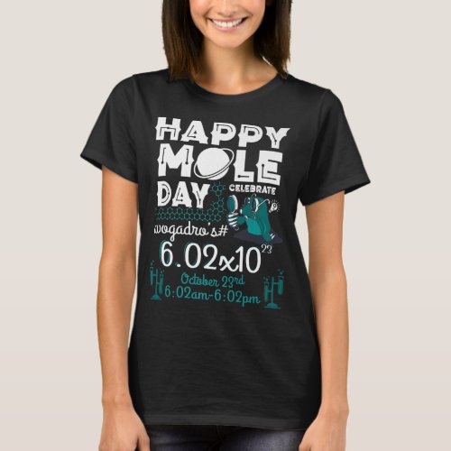 Happy Mole Day on 23rd Oct Funny Chemistry Lover T_Shirt