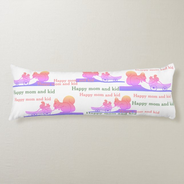 Happy Mom and Kid Body Pillow (Front)