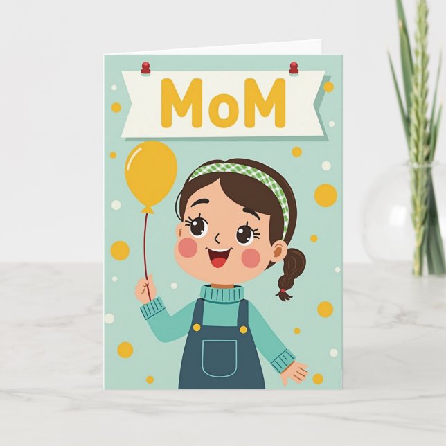 Happy Mom Celebration Card (Front)