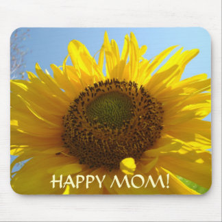 HAPPY MOM! Mouse pad SUNFLOWERS Customize Text