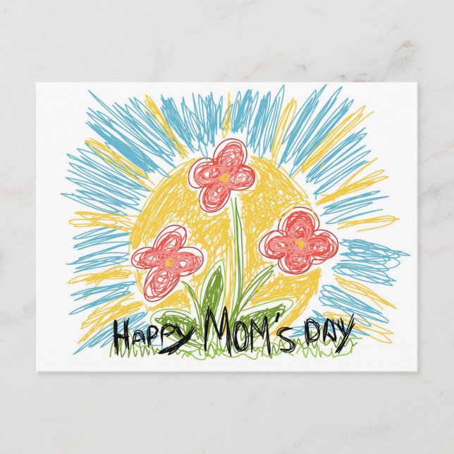 Happy Mom's Day - Flowers - Postcard (Front)