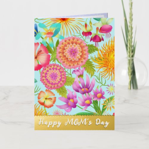 Happy Moms Day Foil Greeting Card
