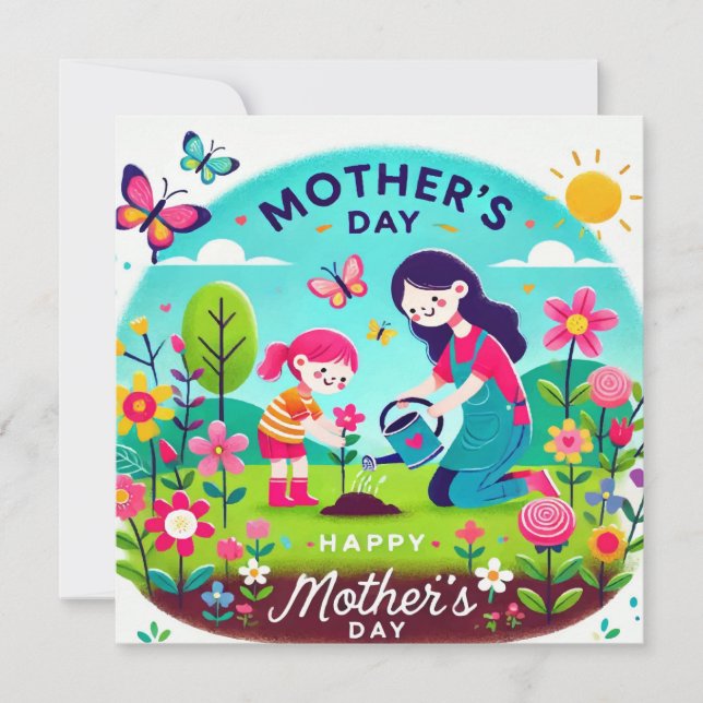 Happy Mom's Day Print Design  Invitation (Front)