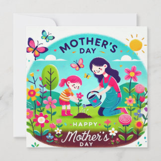Happy Mom's Day Print Design Invitation