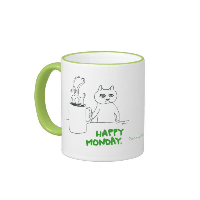 Happy Monday Cat Mug