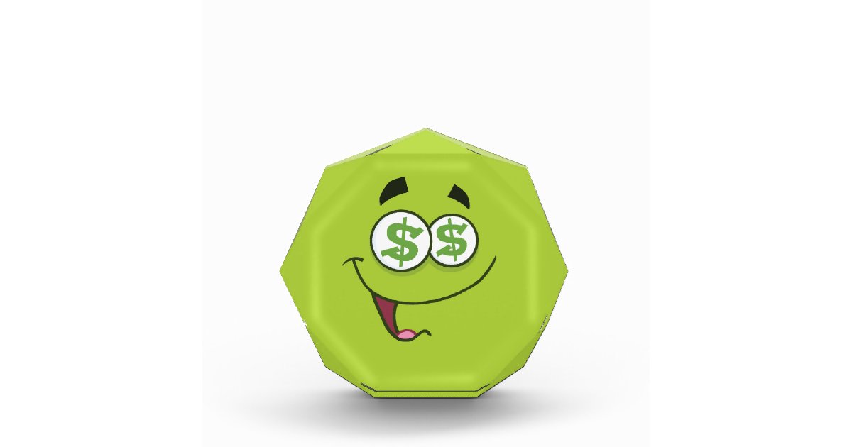 Happy Money Emoji Acrylic Award | Zazzle.com